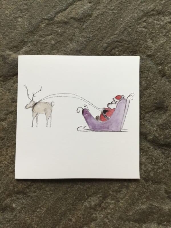 on a one horse open sleigh